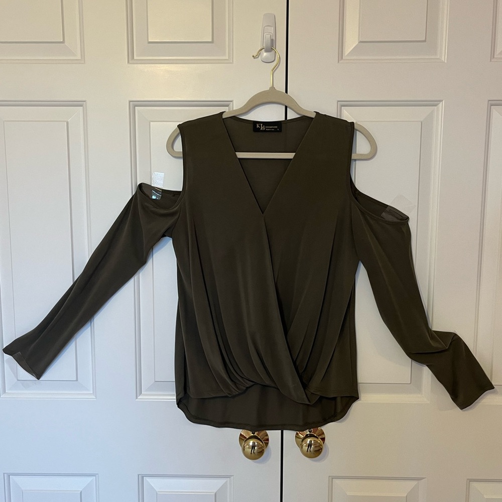 Cold Shoulder Wrap Top